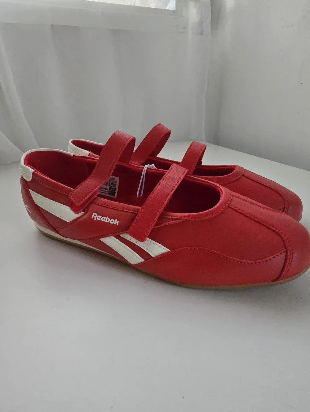 Reebok Red Mary Jane Ballet Sneakers Double Strap Shoes Women's Size 11 NWT - Picture 3 of 13